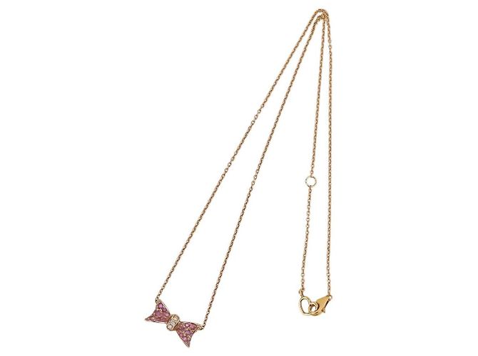 Autre Marque Ponte Vecchio Halskette Rosa Saphir Diamant Au750 - Ansicht 13
