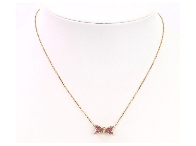 Autre Marque Ponte Vecchio Halskette Rosa Saphir Diamant Au750 - Ansicht 5