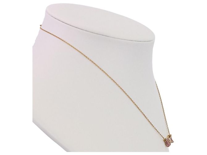 Autre Marque Ponte Vecchio Halskette Rosa Saphir Diamant Au750 - Ansicht 6