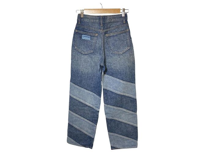 Autre Marque Pantalones de denim patchwork Ganni Misy cropped denim - vista 2