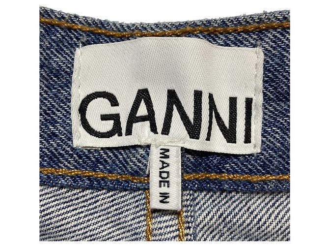 Autre Marque Pantalones de denim patchwork Ganni Misy cropped denim - vista 5