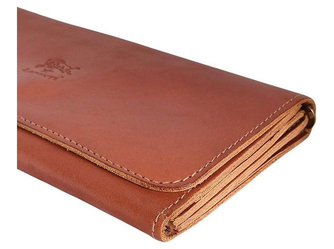Autre Marque Portafoglio lungo trifold IL BISONTE in pelle - vista 4
