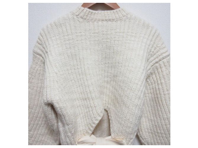 Autre Marque 3.1 Phillip Lim Grobstrickpullover mit Schleife am Rücken - Ansicht 4
