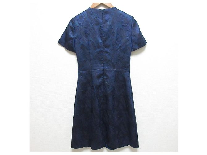 Hugo Boss Kleid aus Jacquard mit Blattmuster - Ansicht 2