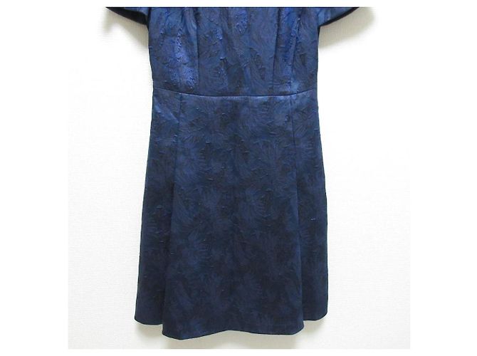 Hugo Boss Kleid aus Jacquard mit Blattmuster - Ansicht 6