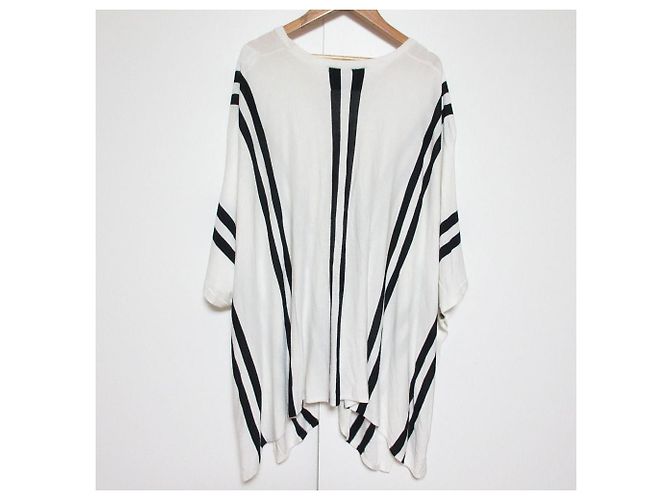 Autre Marque Deuxieme Classe Stripe Knit Poncho Cardigan - vista 2