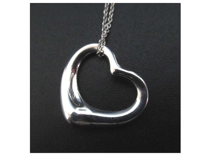Tiffany & Co Tiffany&Co Elsa Peretti Open Heart Halskette Anhänger 925 Silber - Ansicht 2