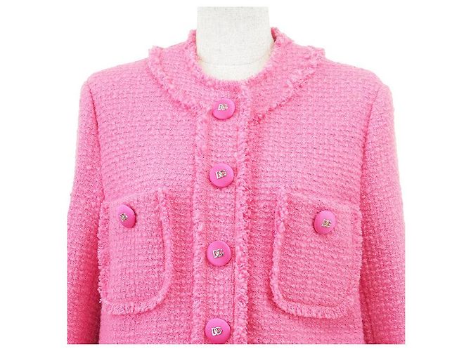 Dolce & Gabbana Dolce&Gabbana Tweed Wool Nylon Coat - view 2