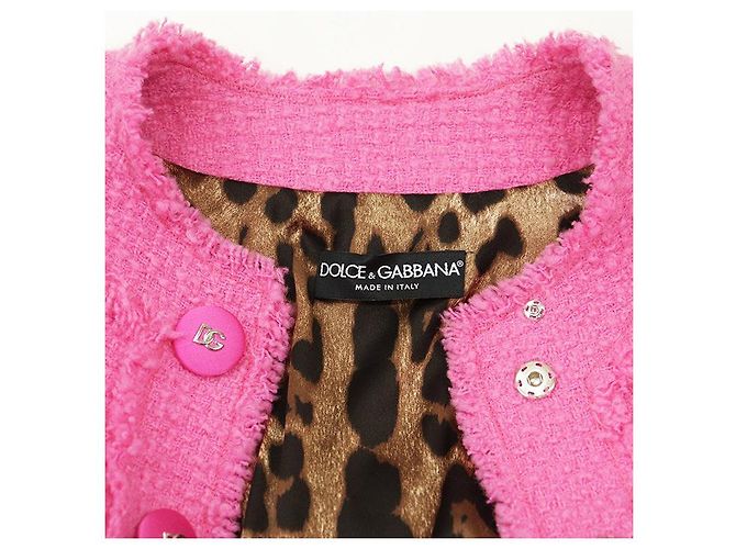 Dolce & Gabbana Dolce&Gabbana Tweed Wool Nylon Coat - view 8