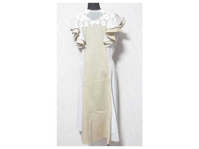 Autre Marque Vestido de mezcla de encaje Isomaterial FURFUR - vista 2