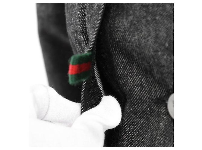 Chaqueta de denim negra Gucci - vista 4