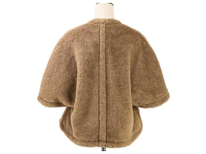 Max Mara FIORIRE4 Teddy Bear Wool Cape Coat - vista 4