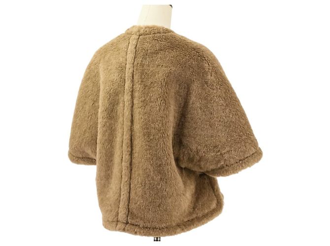 Max Mara FIORIRE4 Teddy Bear Wool Cape Coat - vista 5