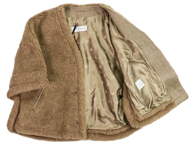 Max Mara FIORIRE4 Teddy Bear Wool Cape Coat - vista 6