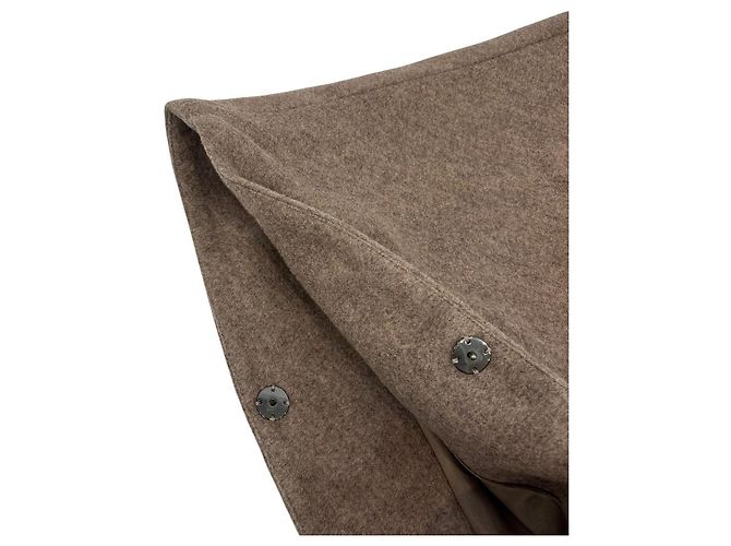 Autre Marque La MODE Fox Fur Wool Poncho Coat - view 12