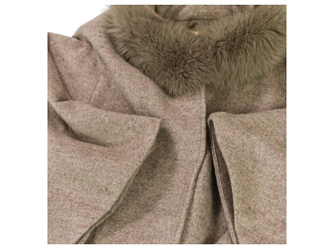 Autre Marque La MODE Fox Fur Wool Poncho Coat - view 19