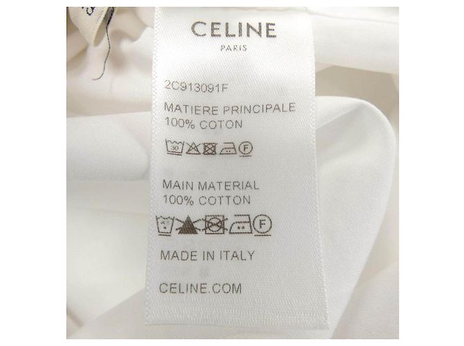 Camisa de algodón blanca Céline - vista 3