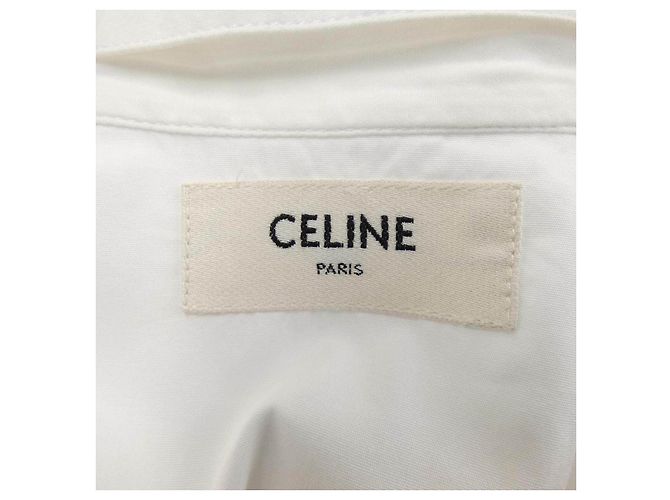 Camisa de algodón blanca Céline - vista 4