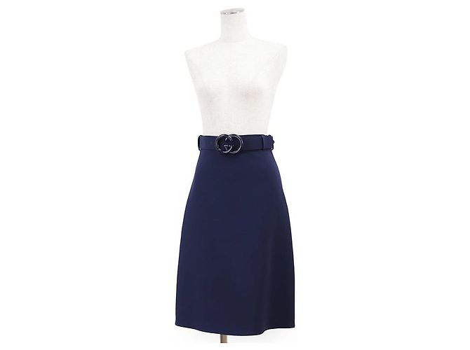 Falda Gucci GG Interlocking de lana y seda - vista 4