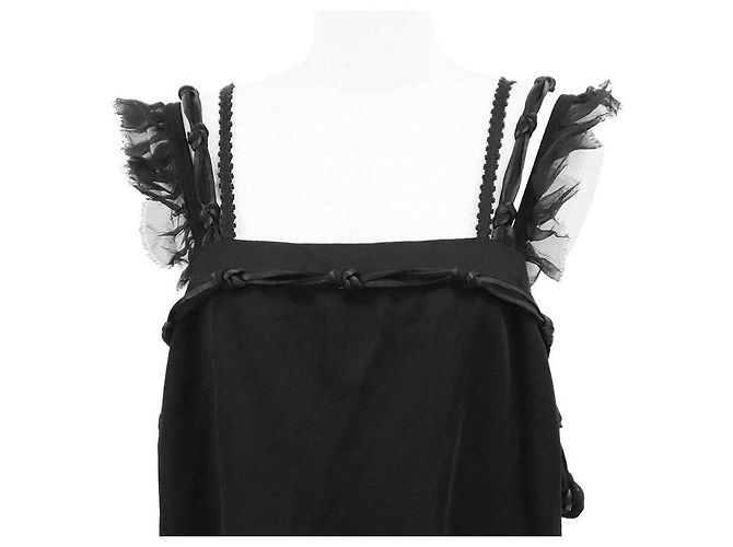 Vestido de malla elástica de viscosa y rayón CHANEL 07A P31447 - vista 2