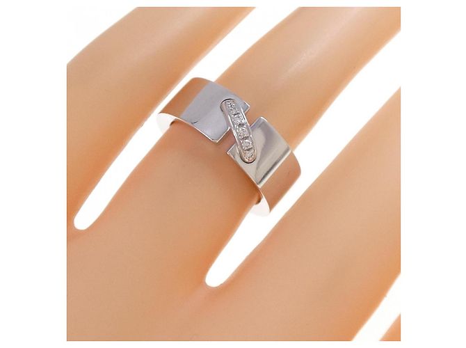 Bague Chaumet Leanne Small en or blanc 18K et diamants Taille 8 - vue 5