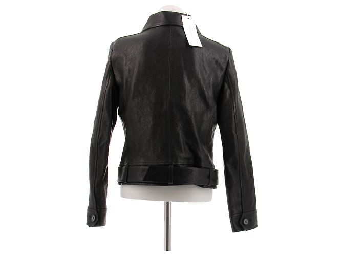 Magda Butrym Chaqueta de cuero negra - vista 2
