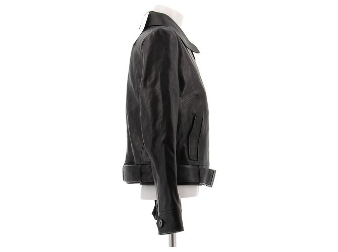 Magda Butrym Chaqueta de cuero negra - vista 3