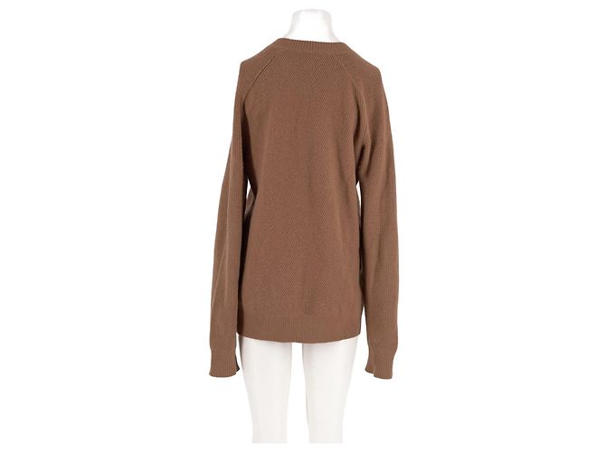 Maglione Eric Bompard in lana marrone girocollo - vista 2