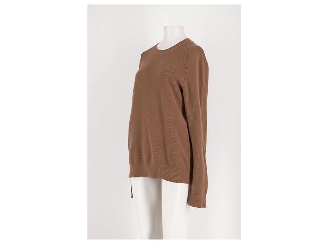Maglione Eric Bompard in lana marrone girocollo - vista 3