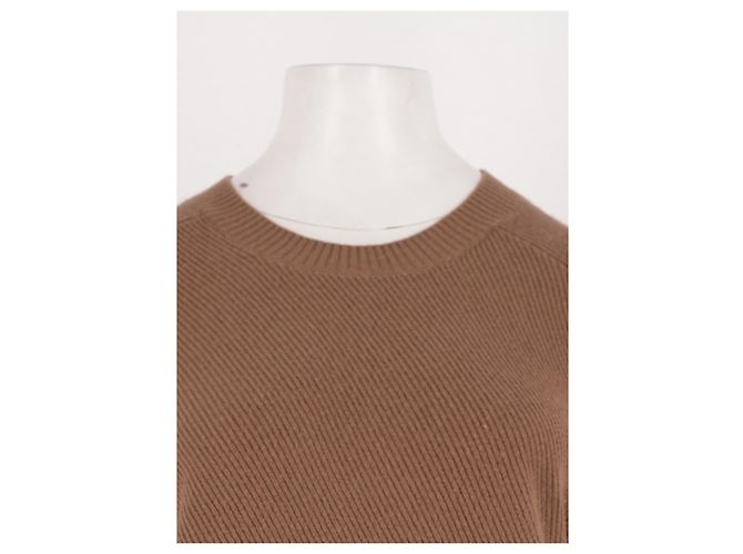 Maglione Eric Bompard in lana marrone girocollo - vista 5