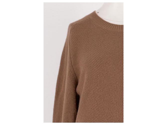 Maglione Eric Bompard in lana marrone girocollo - vista 6