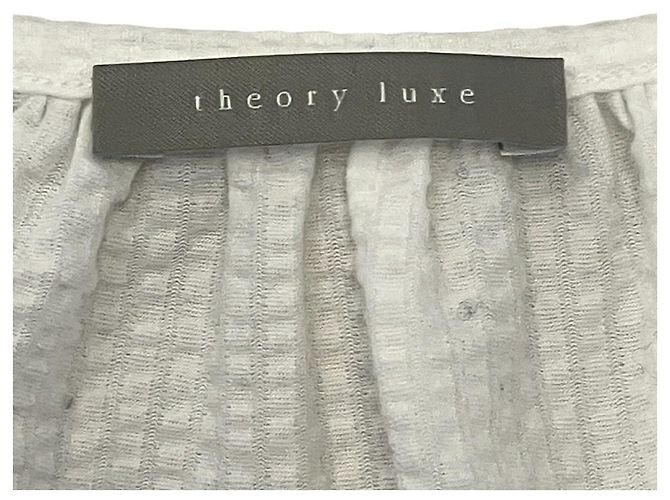 Theory luxe Seersucker Kurzarm-Bluse - Ansicht 3