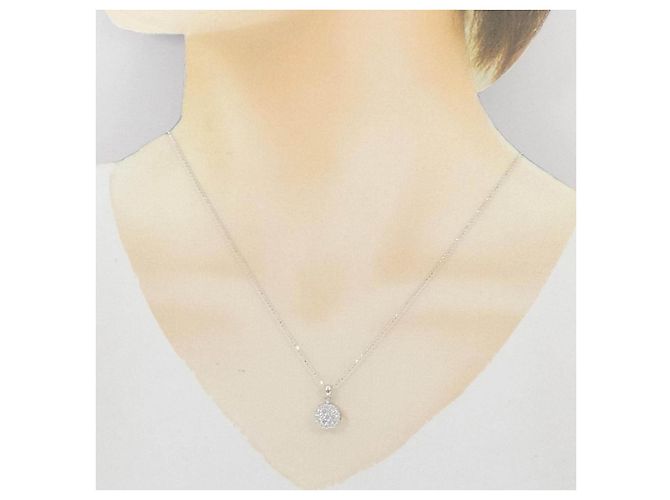 Autre Marque Collar de oro blanco Au750 y diamantes - vista 6