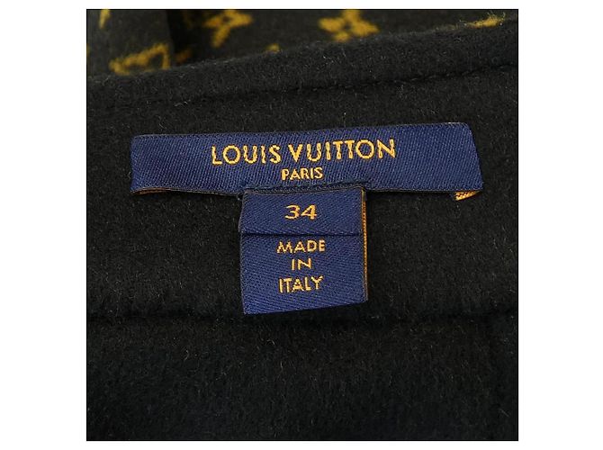 Saia Louis Vuitton preta de tecido - vista 4