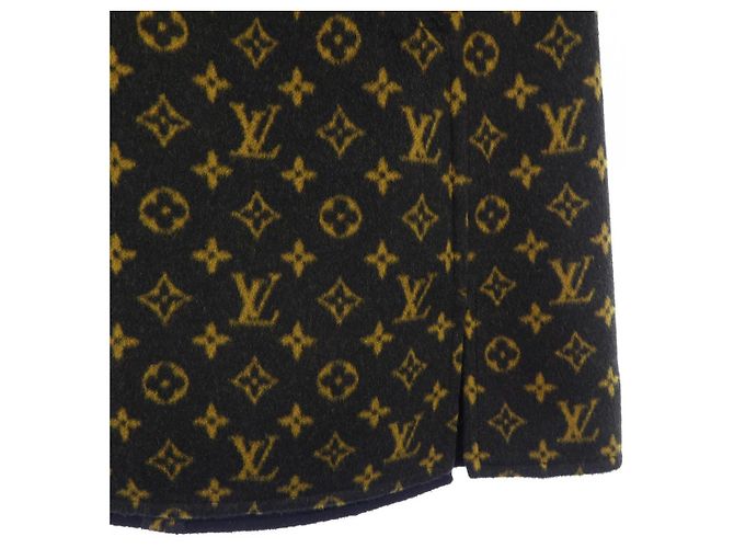 Saia Louis Vuitton preta de tecido - vista 6