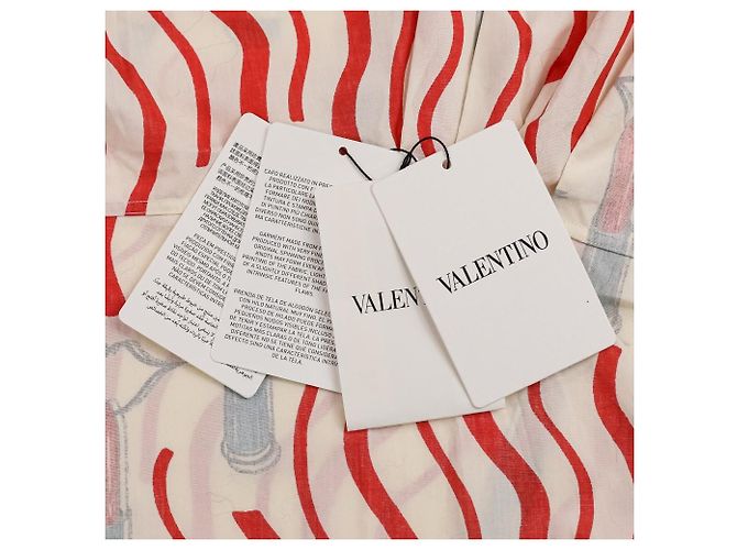 Blusa poncho de seda con estampado de labios Valentino - vista 12