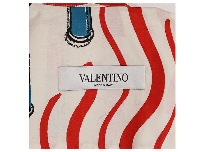 Blusa poncho de seda con estampado de labios Valentino - vista 6