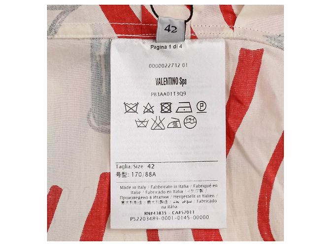 Blusa poncho de seda con estampado de labios Valentino - vista 8