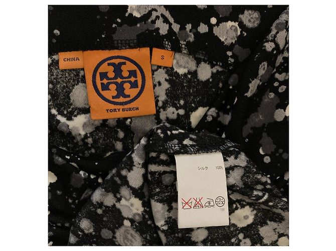 Vestido de seda Tory Burch con estampado Paint Splash - vista 3