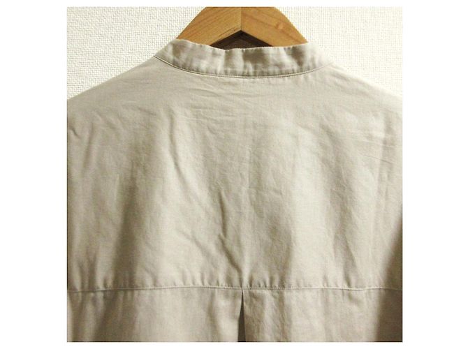 Autre Marque Camicia Graphpaper Silicon Lawn con collo alla coreana e coulisse - vista 7