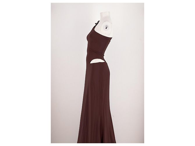 Autre Marque Vestido maxi marrón SILVIA TCHERASSI - vista 3
