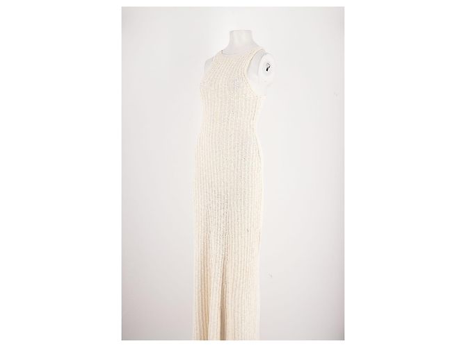 Tod's Ärmelloses weißes Strickkleid kurz - Ansicht 4
