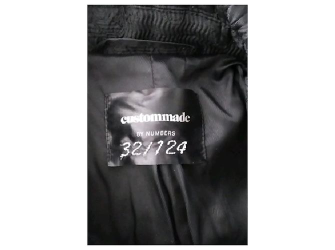 Autre Marque Giacca corta nera CUSTOMMADE con fantasia floreale - vista 7