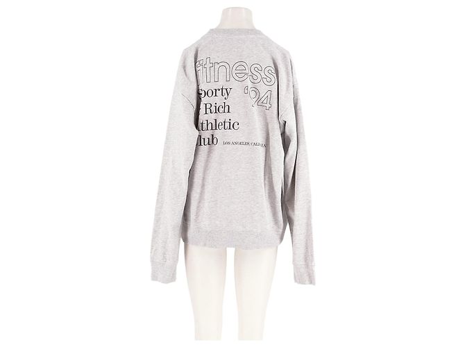 Autre Marque Sudadera de algodón gris SPORTY & RICH - vista 2