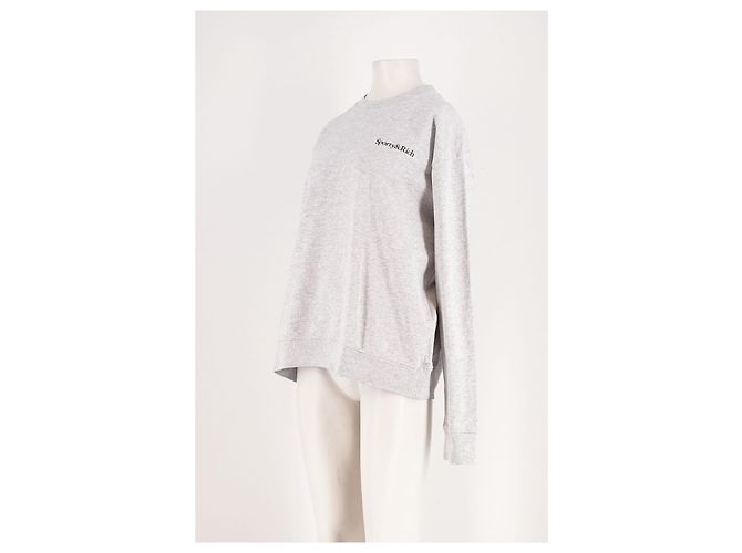 Autre Marque Sudadera de algodón gris SPORTY & RICH - vista 4