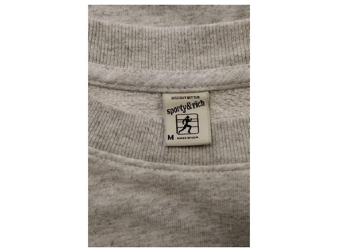 Autre Marque Sudadera de algodón gris SPORTY & RICH - vista 7