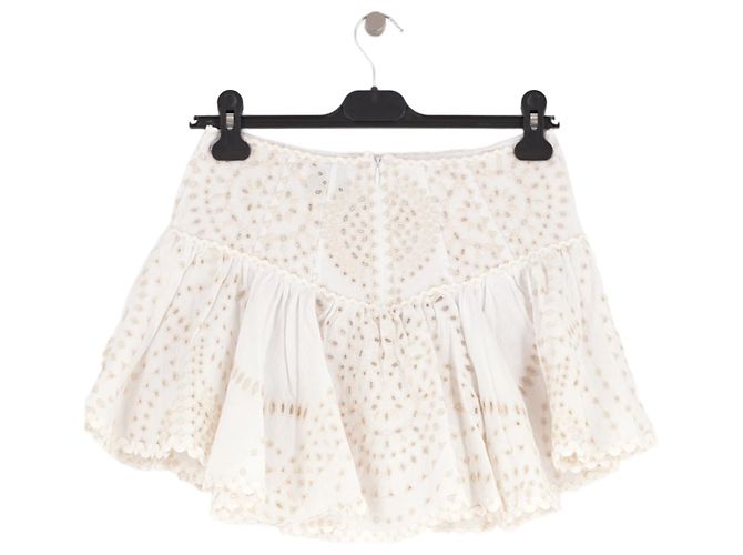 Autre Marque Jupe en coton blanche - view 2