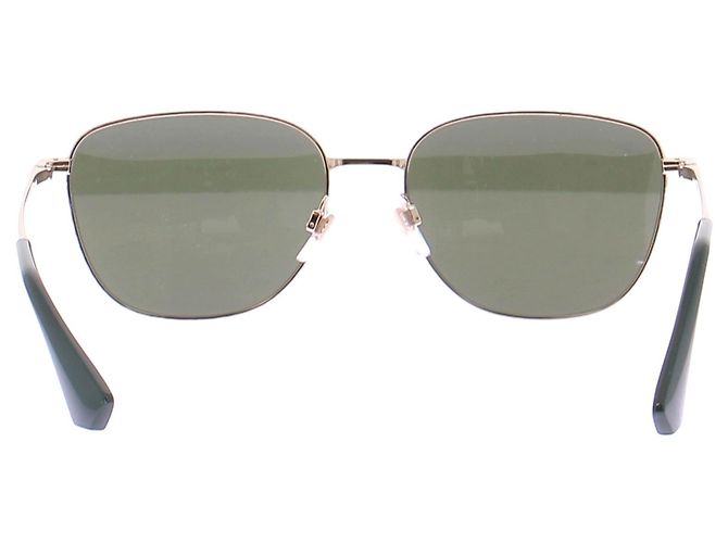 Occhiali da sole Burberry dorati in metallo - vista 3
