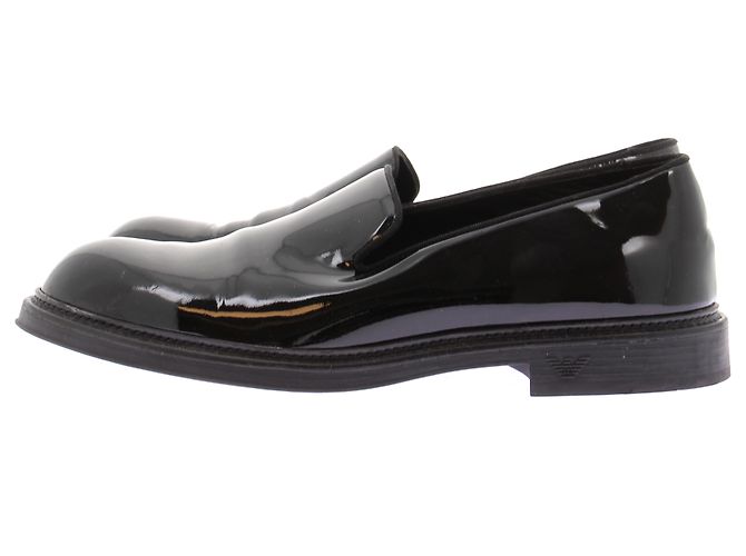 Emporio Armani Mocassini in pelle verniciata - vista 2