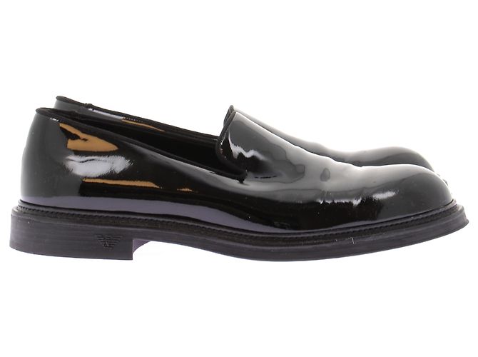 Emporio Armani Mocassini in pelle verniciata - vista 3